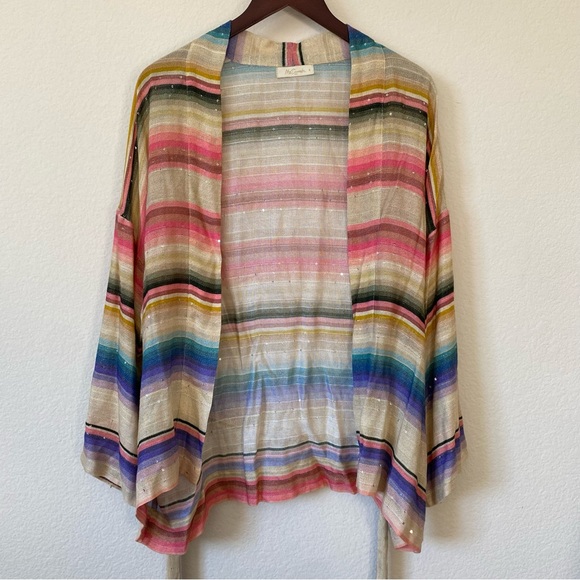 Mes Demoiselles Striped Cancun Kimono Coverup - Picture 7 of 16